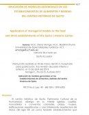 Aplicación de modelos gerenciales en los establecimientos de alimentos y bebidas del centro histórico de Quito