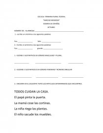 Examenes de primaria. Página 1