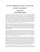ANHELO DE VIVIR “LA VIDA DE VICENT VAN GOGH”