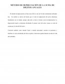 MÉTODO DE DEPRECIACIÓN DE LA SUMA DE DÍGITOS ANUALES