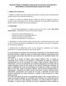 Pauta de Trabajo investigativo respecto de las Funciones esenciales de la Salud Pública y los Determinantes sociales de la salud