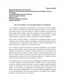 Concepcion del Estado y Constitucion de La republica Bolivariana de Venezuela