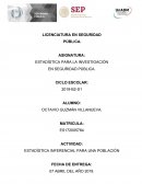ESTADÍSTICA PARA LA INVESTIGACIÓN EN SEGURIDAD PÚBLICA