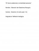 Reflexión teológica. “ La identidad personal “
