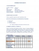 INFORME PSICOLÓGICO niña 5 de años