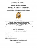 Factores determinantes de ansiedad en estudiantes de los Estudios Generales de la Universidad Nacional Mayor de San Marcos, Lima- Perú 2018.