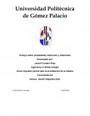Ensayo sobre propiedades intensivas y extensivas. Termodinámica