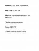 Contabilidad aplicada a los negocios. Modelos de calidad