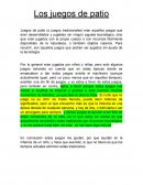 Ensayo sobre los juegos tradicionales