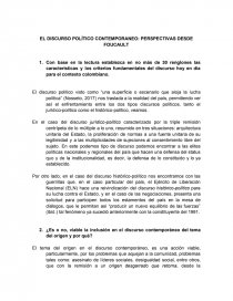 DISCURSO POLÍTICO CONTEMPORANEO. Página 1