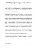 Análisis de la lectura “Consideraciones acerca de las cualidades del médico y del profesionalismo en medicina”