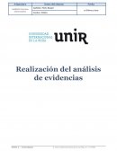 Realización del análisis de evidencias