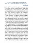 LA NATURALEZA DE LA EMPRESA