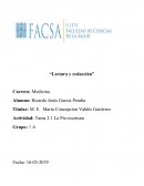 Lectura y redacción. Carrera: Medicina