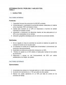 DETERMINACIÓN DEL PROBLEMA Y ANÁLISIS FODA