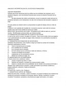 ANALISIS E INTERPRETACION DE LOS ESTADOS FINANCIEROS