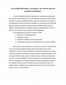 Ley de Seguridad Interior ¿un peligro o una solución para las garantías individuales?