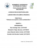 PRÁCTICA 4 “Síntesis de la aspirina: ácido acetilsalicílico”