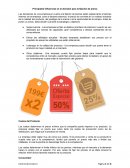 Principales Influencias en la decisión para la fijación de precio
