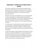 Semejanzas y diferencias de dramaturgia y teatro