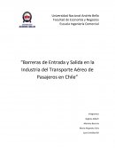 Barreras de entrada y salida en la industria del transporte aéreo de pasajeros en Chile