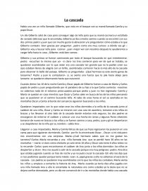 Cuento La cascada. Página 1