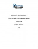 Insuficiencia de apoyo en jovenes deportistas