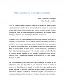 TEORÍA ADMINISTRATIVA DE DEMING EN LA EDUCACIÓN