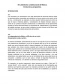 El Liberalismo constitucional de México. Evolución y perspectiva
