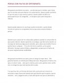 POESIA CON FALTAS DE ORTOGRAFÍA