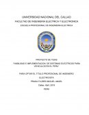 PROYECTO DE TESIS “VIABILIDAD E IMPLEMENTACION DE SISTEMAS ELECTRICOS PARA VEHICULOS EN EL PERU”