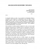 UNA EDUCACIÓN INCONFORME Y REFLEXIVA