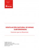 Ventilacion natural de minas subterraneas