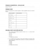 PRUEBA DE DIAGNÓSTICO – CÁLCULO UNO