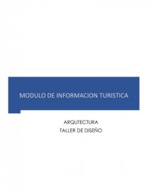 Modulo de Información Turística. Página 1