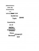 Análisis del inventario. Realiza un análisis ABC del inventario de la empresa del sector automotriz