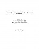 Proyectos para el desarrollo de la mujer emprendedora (PRODEME)