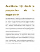 Acantilado rojo desde la perspectiva de la negociación