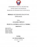 ANALISIS CRÍTICO PELÍCULA ESTRELLAS EN LA TIERRA