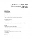 Investigación mercado tendencias en mobiliario 2018-2019