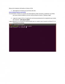 Manual de Instalacion de Samba en Ubuntu. Página 1