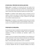 ETAPAS DEL PROCESO DE SOCIALIZACION