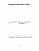 GESTION ESTRATEGICA Y PLANEACIÓN ESTRATEGICA