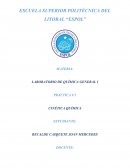 LABORATORIO DE QUÍMICA GENERAL I PRÁCTICA # 5 CINÉTICA QUÍMICA