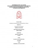 Acciones del proceso para la realización de la tarea. Lógica para computación