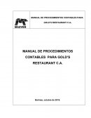 MANUAL DE PROCEDIMIENTOS CONTABLES PARA GOLD’S RESTAURANT C.A