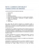 NIF B-1 CAMBIOS CONTABLES Y CORRECCIONES DE ERRORES