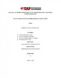 EMPRESA “ARCA CONTINETAL”. Página 1