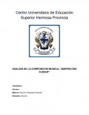 ANALISIS DE LA COMPOSICION MUSICAL “INSPIRACION CUESHP”
