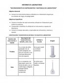 INFORME DE LABORATORIO “RECONOCIMIENTO DE INSTRUMENTOS Y MATERIALES DE LABORATORIO”